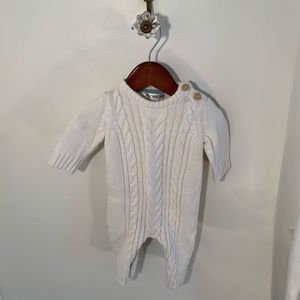 Cable knit onesie